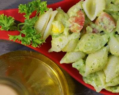 Avocado Parsley Pasta Salad Recipe