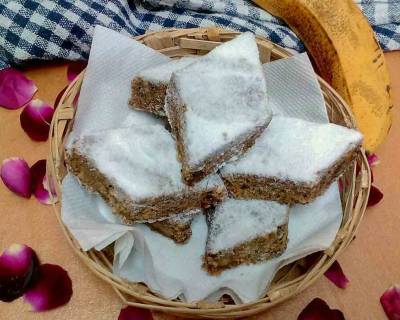 Uparghi Laadu Recipe - Whole Wheat Flour & Banana Squares