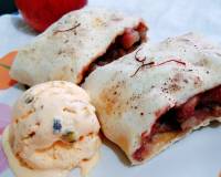 Eggless Apple Strudel Recipe With Homemade Pastry Sheet