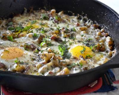 Skillet Potato And Eggs Recipe