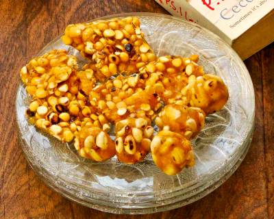 Roasted Peanut & Fried Gram Chikki Recipe