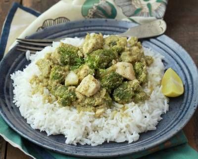 ब्रोकली और टोफू की सब्ज़ी रेसिपी - Broccoli And Tofu Green Curry (Recipe In Hindi)