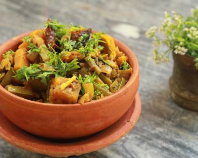 गवार कद्दू की सब्ज़ी रेसिपी - Gavar Pumpkin Sabji (Recipe In Hindi)