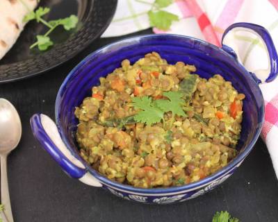 Goan Masoorchi Usali Recipe (Black Lentil Stir Fry)
