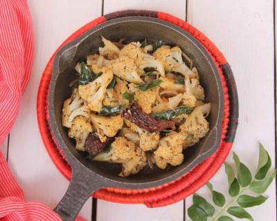  Tamil Nadu Style Poo Kosu Poriyal - Pepper Garlic Cauliflower Poriyal Recipe
