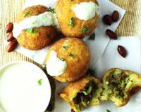 Potato Patties Stuffed With Bell Pepper, Coconut & Dry Fruits Recipe