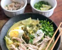 Soto Ayam Recipe - Indonesian Chicken Noodle Meal bowl 