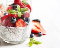 Almond Milk Chia Seeds Pudding With Fresh Fruits Recipe