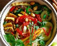 Spicy Vegetarian Thai Noodle Bowl Recipe