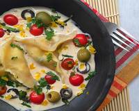 Italian Home Style Ravioli in Lemon Recipe-Garlic White Sauce Recipe