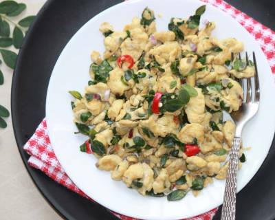 Egg Scramble With Drumstick Leaves Recipe
