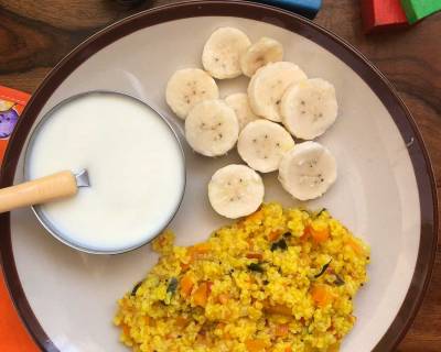 Broken Wheat Upma Or Dalia Khichdi Recipe for Babies & Toddlers