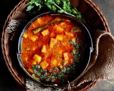 Kashmiri Style Al Rogan Josh Recipe- Pumpkin In Red Curry