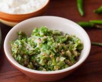 महाराष्ट्रियन हरी मिर्च का थेचा रेसिपी - Maharashtrian Green Chilli Thecha Recipe