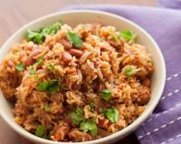 Cajun Kidney beans Rice With Soya Chunks Recipe