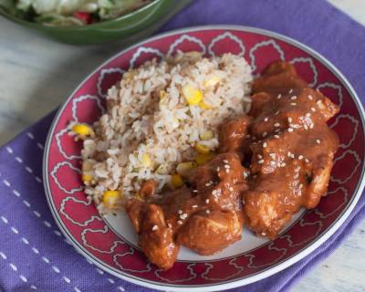 Chicken Mole With Brown Rice Recipe 