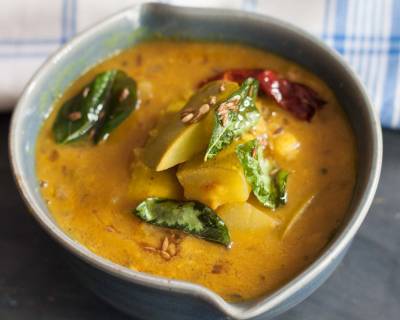 Raw Mango Sambar Recipe - South Indian Mangai Sambar Recipe