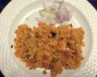 Andhra Style Coconut Flavored Rice Upma Recipe