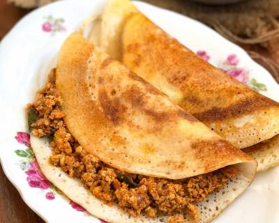 Chicken Keema Dosa Recipe - Madurai Kari Dosa Recipe