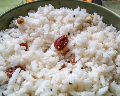 Thengai Sadam Recipe (A Quick and Healthy Coconut Rice)