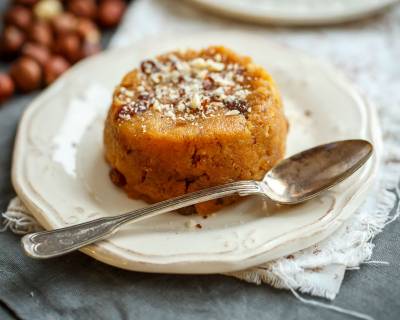 Moong Dal Halwa Recipe (Warm Lentil Pudding with Nuts and Spices)