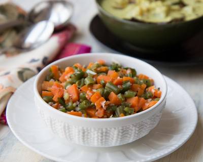गाजर बीन्स पोरियल रेसिपी - Carrot and Beans Poriyal (Recipe In Hindi)