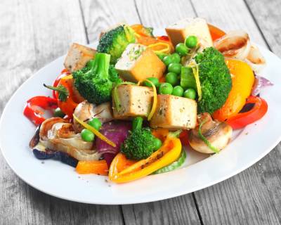Smoked Tofu And Grilled Vegetable Salad Recipe