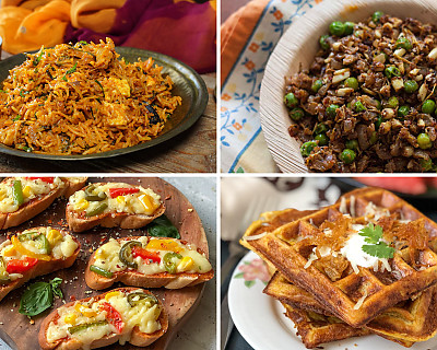 Weekly Meal Plan - Paneer Biryani, Sweet & Sour Waffle, Cheesy Crostini, and More