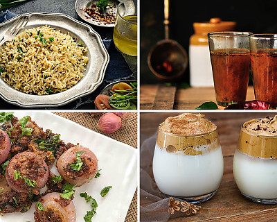 Weekly Meal Plan - Stuffed Onions, Herbed Rice, Mysore Rasam, and More