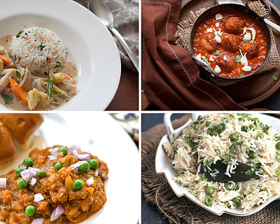 Weekly Meal Plan - Mushroom Stroganoff, Peas Pulao, Dahi Vada, and More