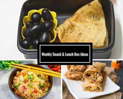 Weekly Snack & Lunch Box Ideas - From Moong Dal Palak Cheela, Oats Rava Dhokla to Pav Bhaji & More