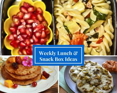 Weekly Lunch Box Recipes & Ideas from Spinach Coriander Dosa, Gajar Paratha, Fruit Sandwich & More