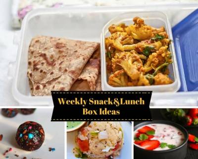 Weekly Snack & Lunch Box Ideas - From Mixed Sprout Coriander Dosa, Chocolate Chip Pancakes to Palak Dal and more
