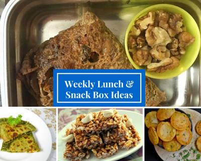 Weekly Lunch Box Recipes & Ideas from Paneer Dosa, Aloo masala Puri, Chinese spiced noodles cutlet & More