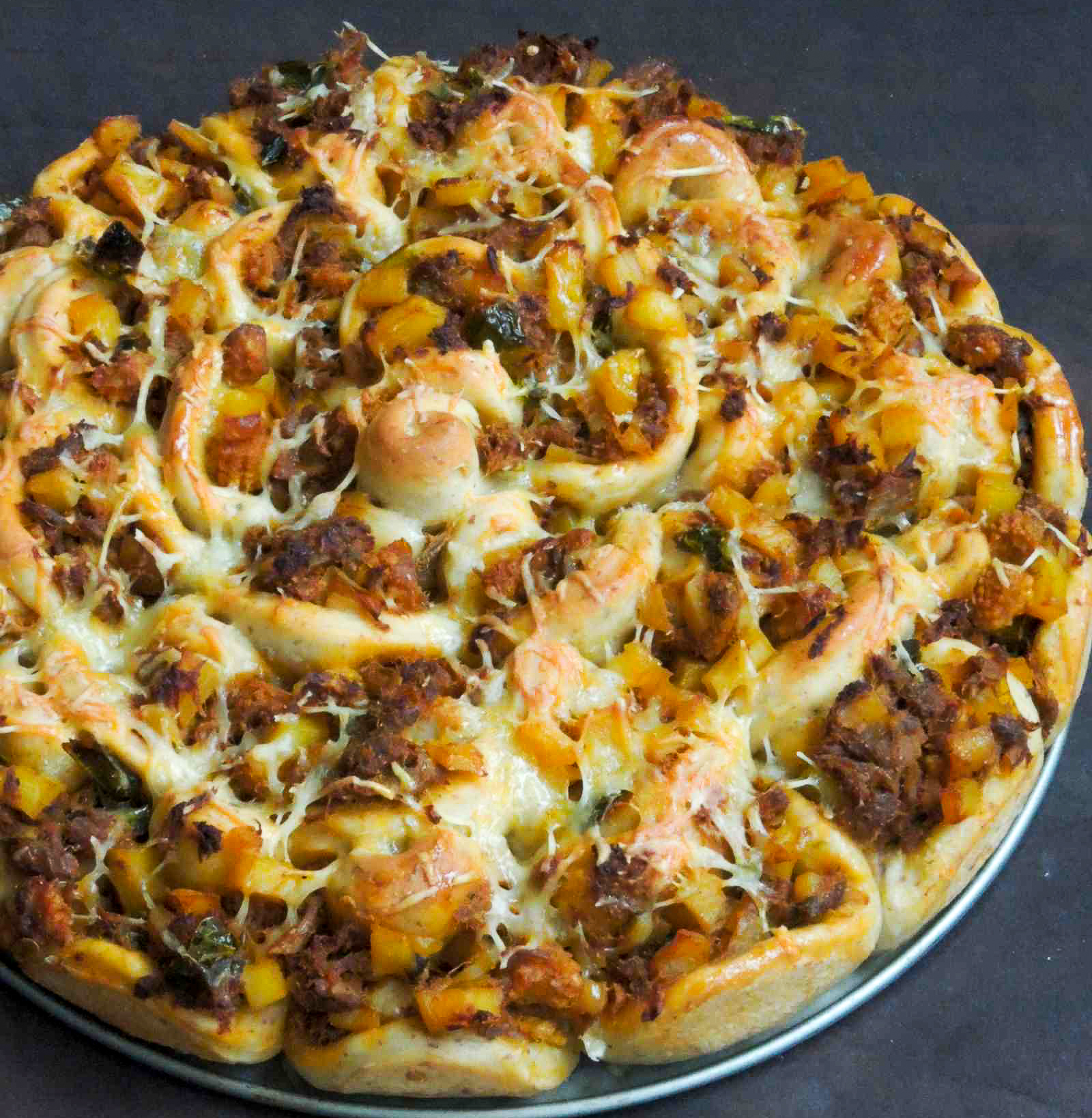 Cheesy Spicy Pull Apart Bread Recipe With Indian Spices By Archana S Kitchen