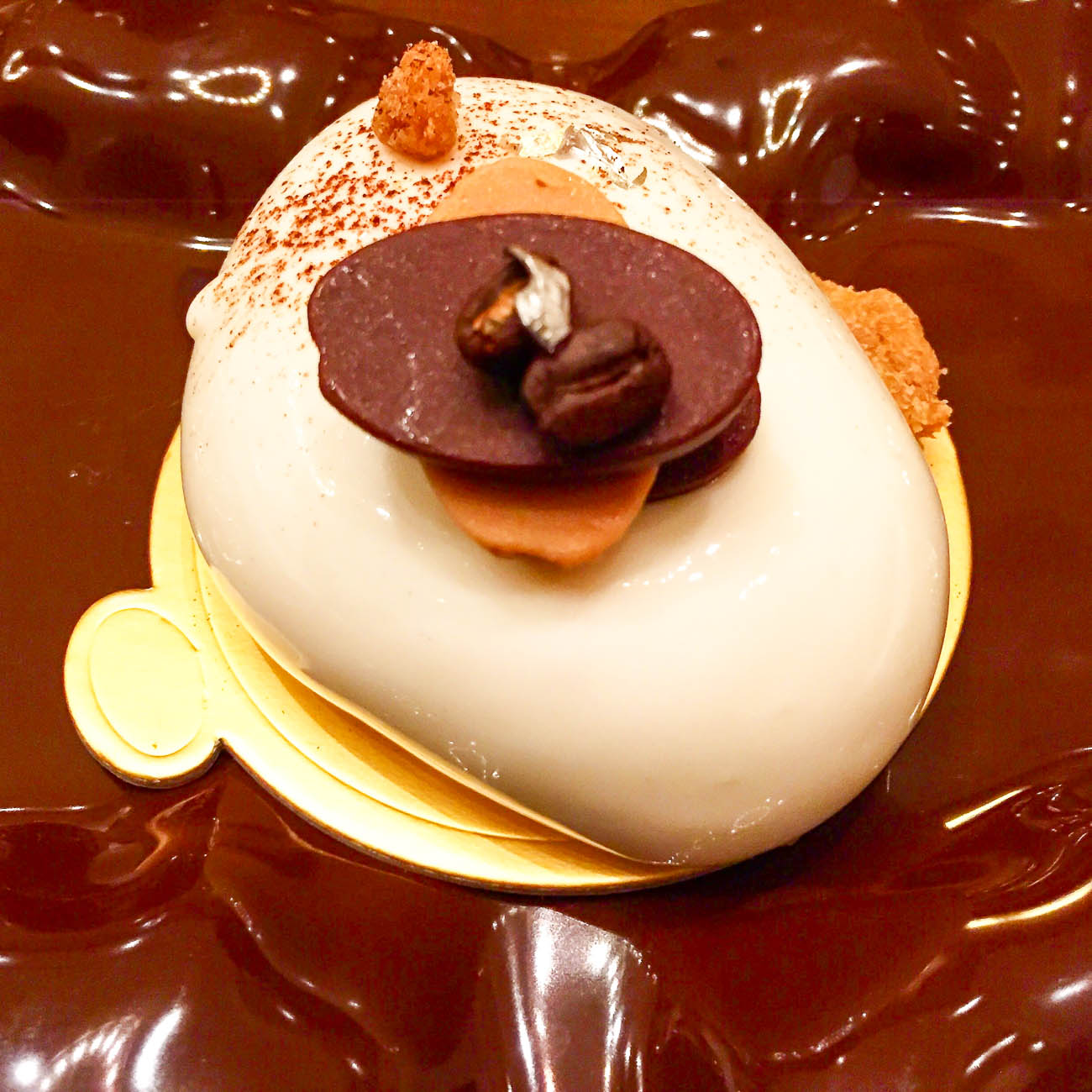 Tiramisu inspired chocolate entremet - coffee two ways