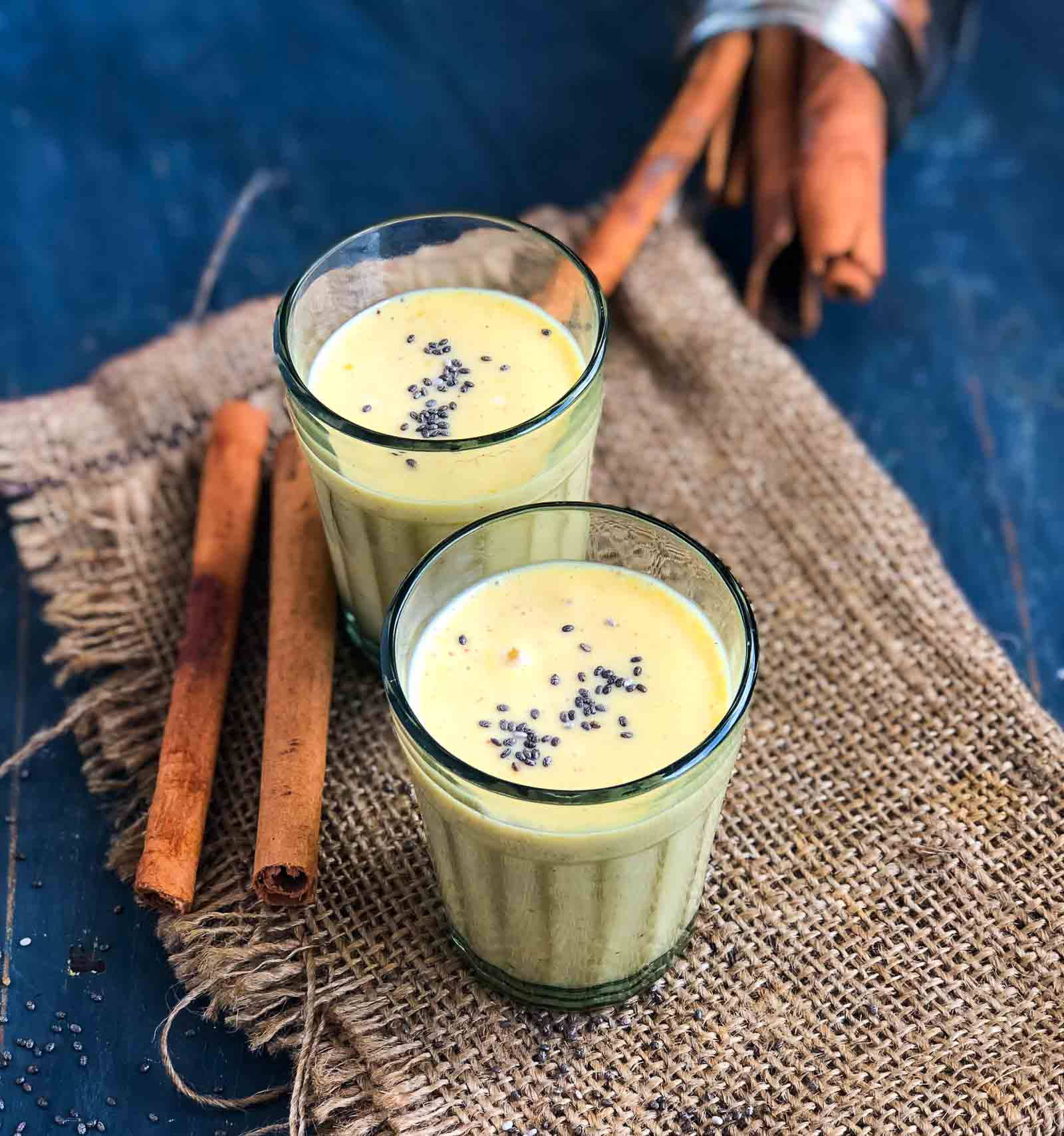 Creamy Cinnamon Peach Milkshake Recipe With Chia Seeds Creamy Cinnamon Peach Milkshake Recipe With Chia Seeds