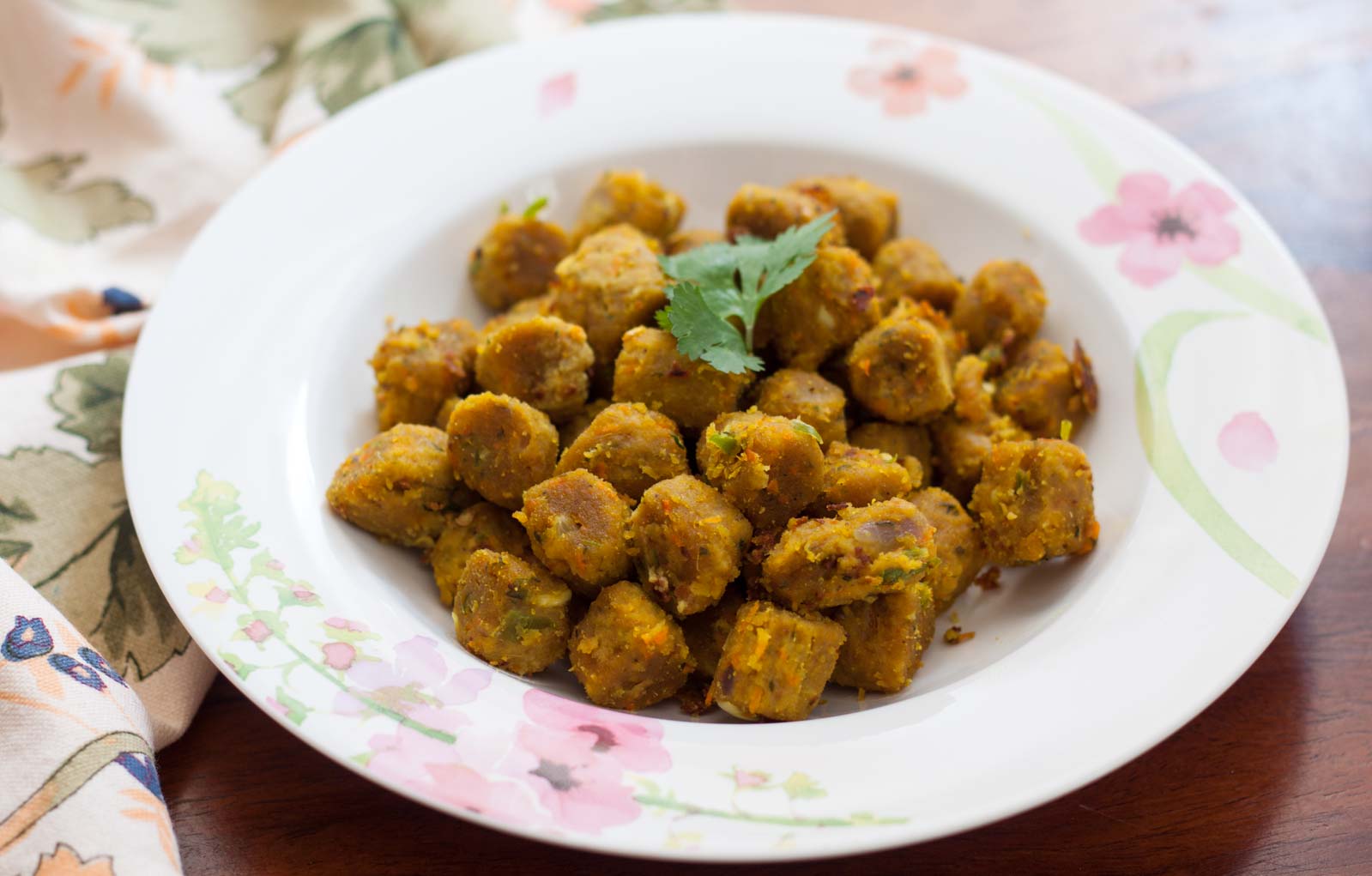 Gajar Vadi Recipe - Maharashtrian Style Steamed Carrot Dumplings