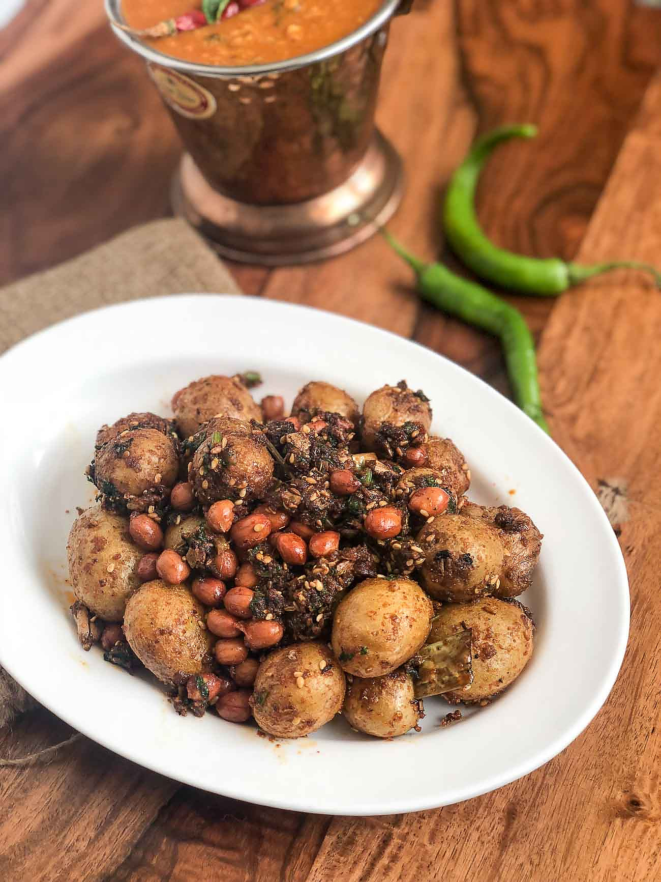 Masaledar Moongphali Til Wale Aloo Recipe Masaledar Moongphali Til Wale Aloo Recipe