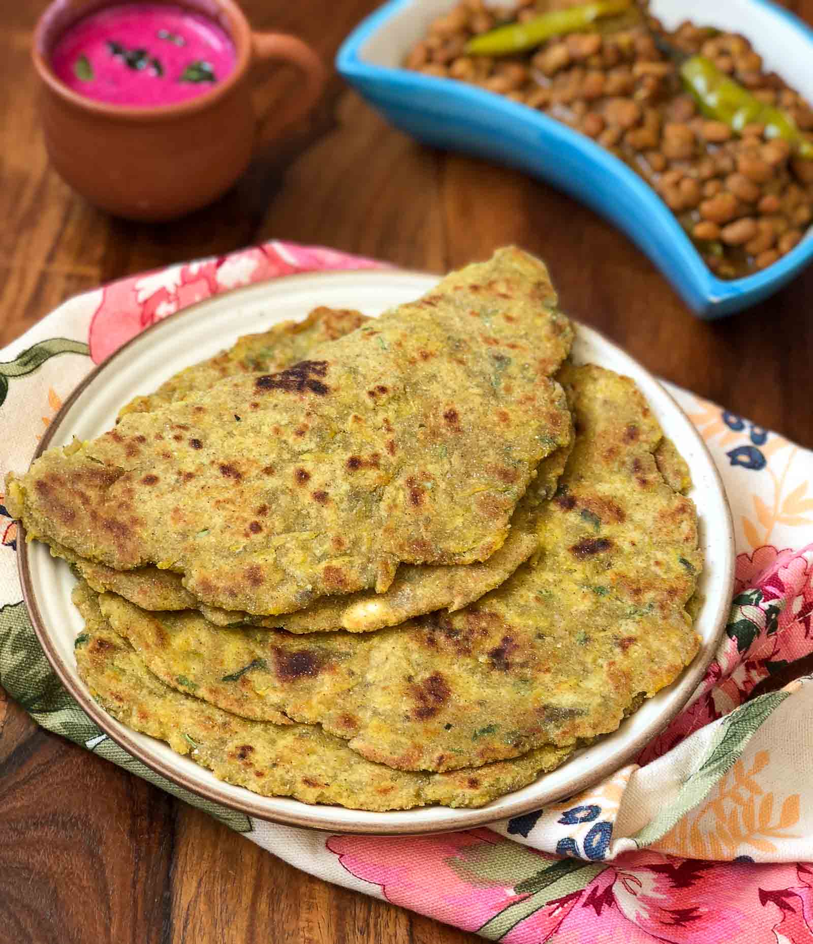 Bajra Kaddu Ki Roti Recipe - Bajra Pumpkin Roti Recipe