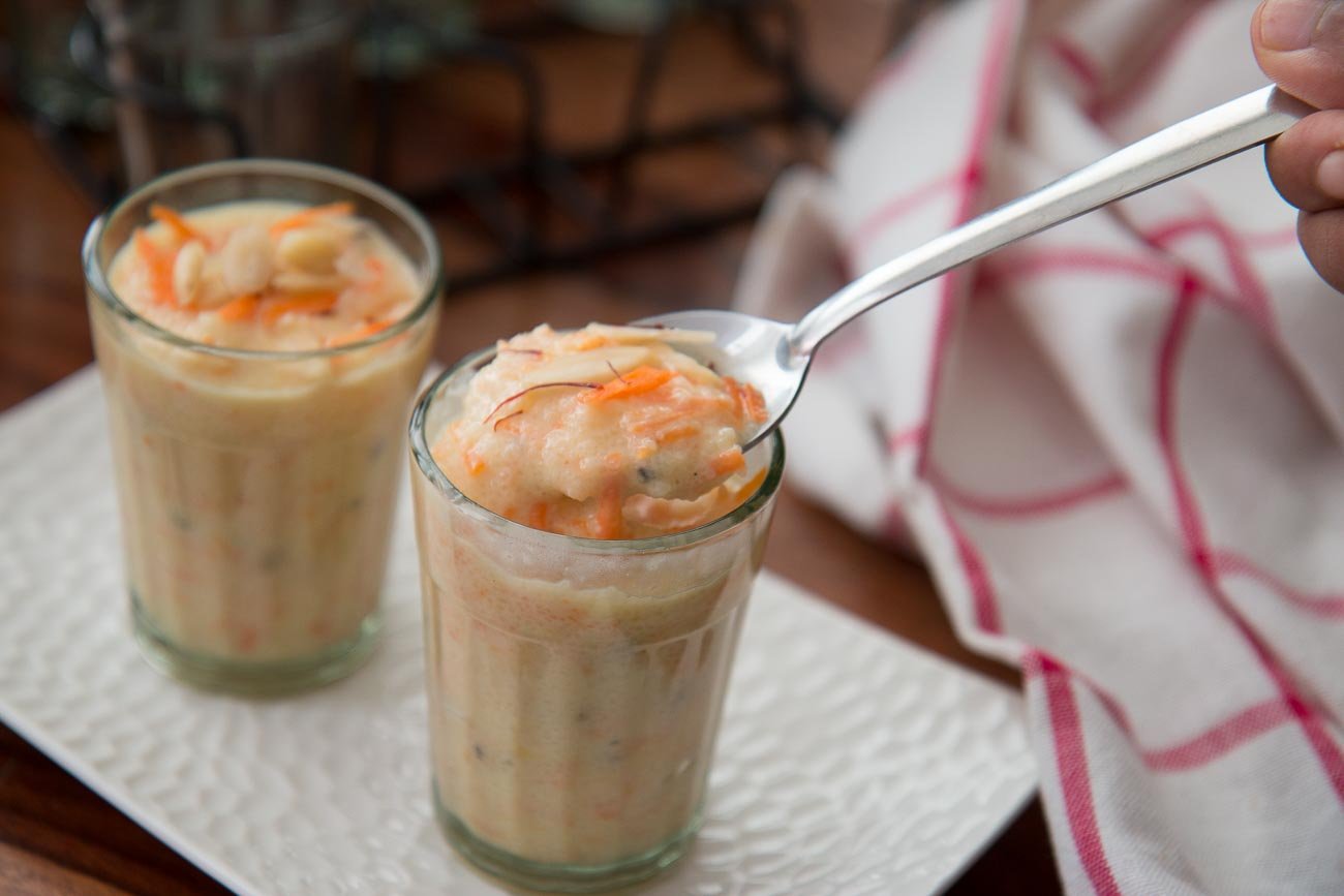 Carrot Semolina Phirni Recipe 