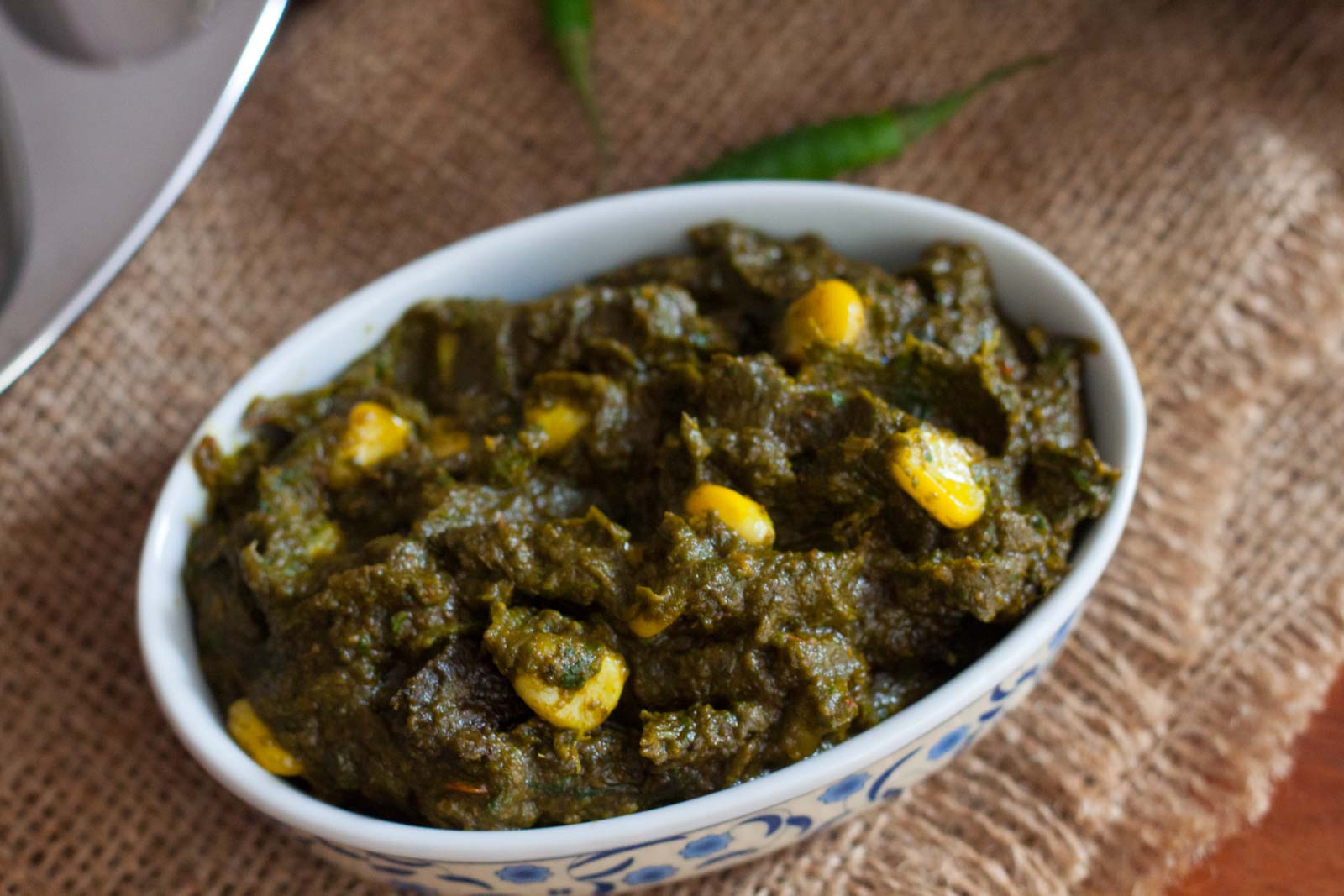 Jain Style no onion and no garlic Palak and corn curry 7222