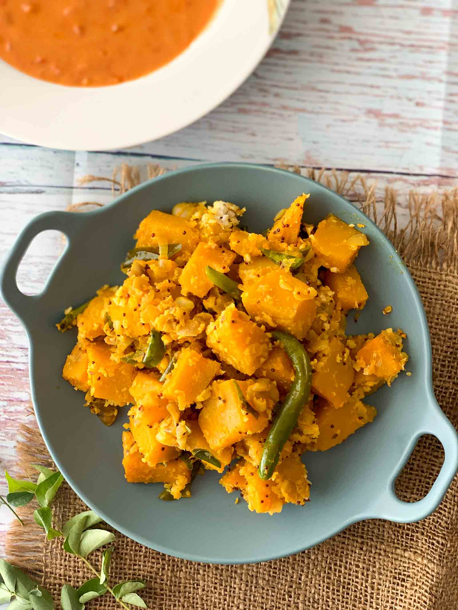 Pumpkin Thoran Recipe - South Indian Pumpkin Sabzi 