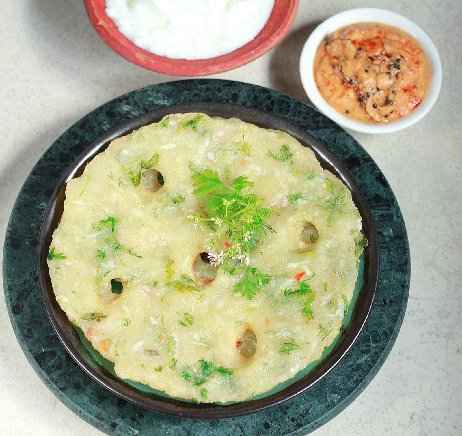 Rava Kakdi Thalipeeth Maharashtrian style SemolinaCucumber flatbread