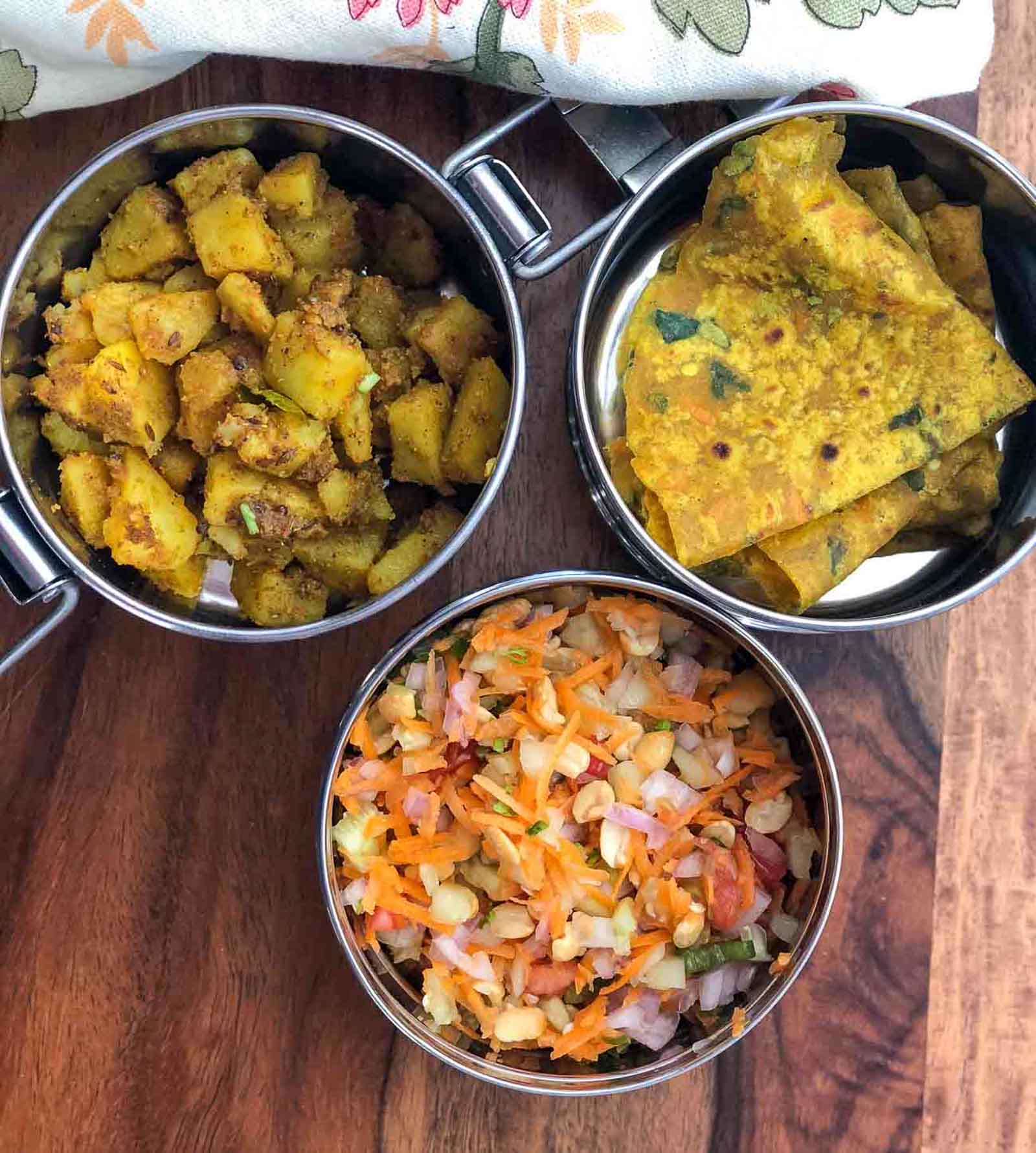 Lunch with Vaya Tyffyn: Jeera Aloo Subzi, Magge Kodel, Phulka and