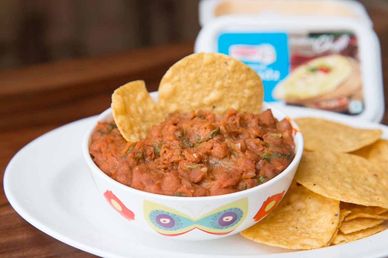 Quick And Easy Chilli Bean Dip Recipe With Chips