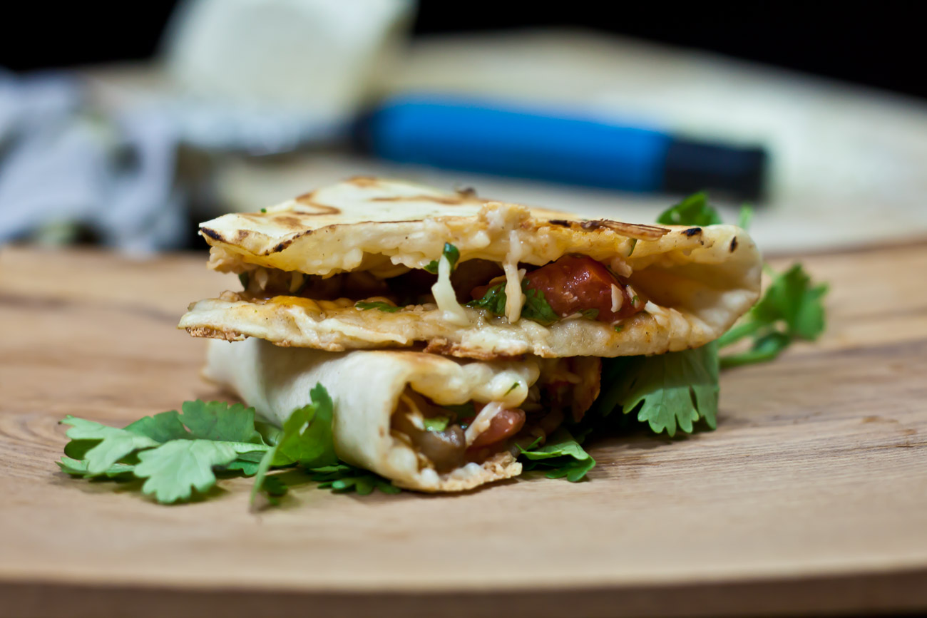 Chipotle Roasted Mushroom Vegetarian Quesadilla Recipe