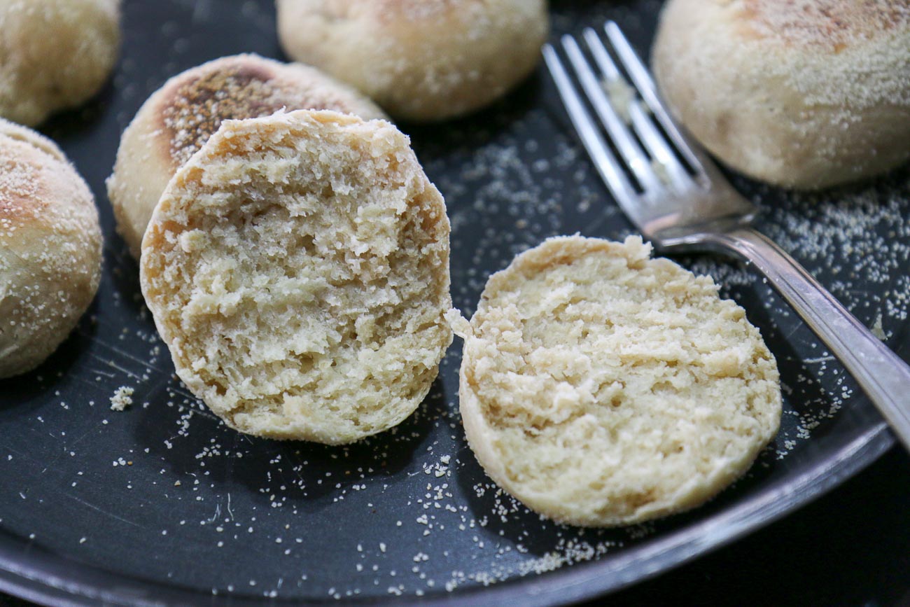 Whole Wheat Homemade English Muffins Recipe