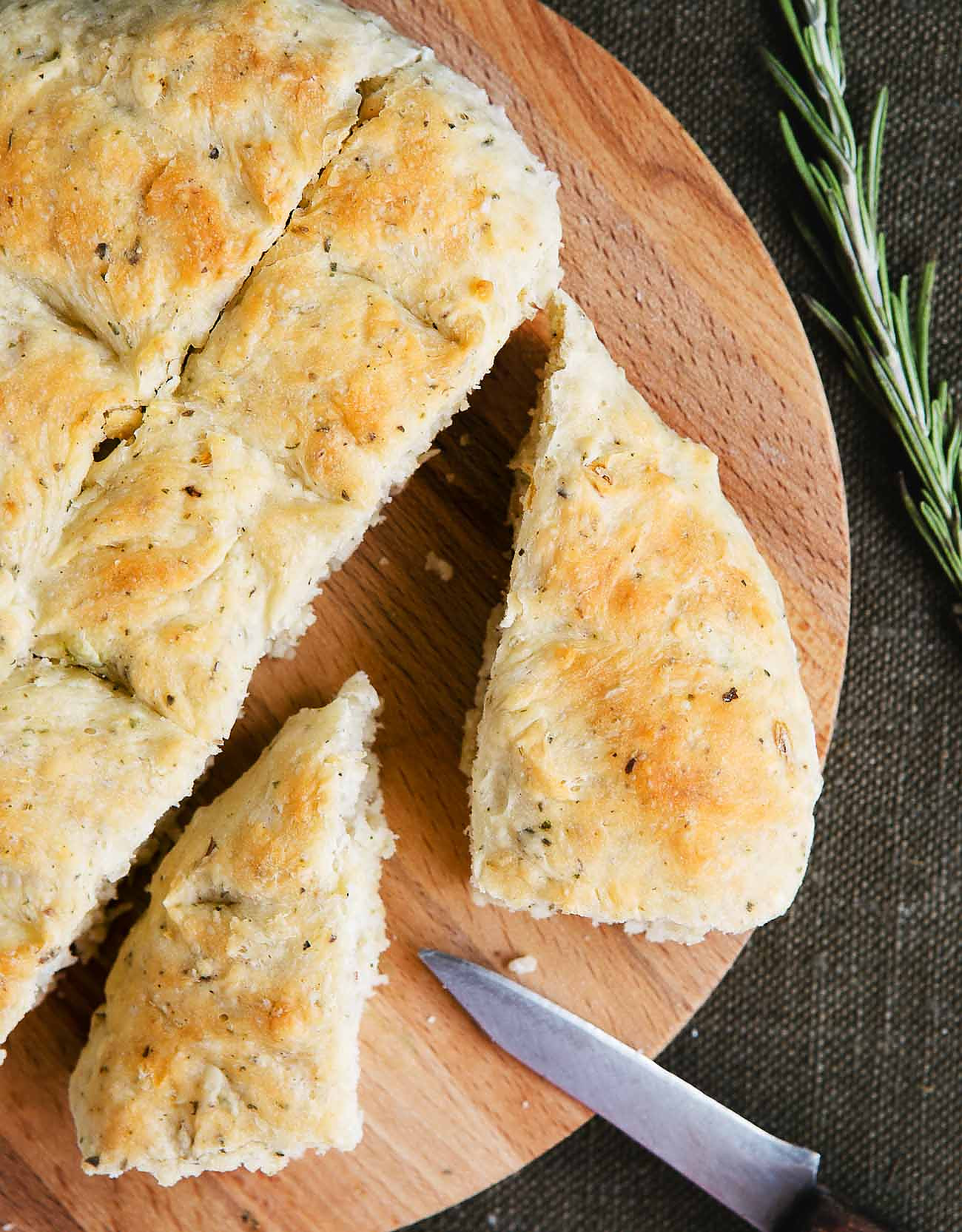 Whole Wheat Rosemary Focaccia Bread Recipe