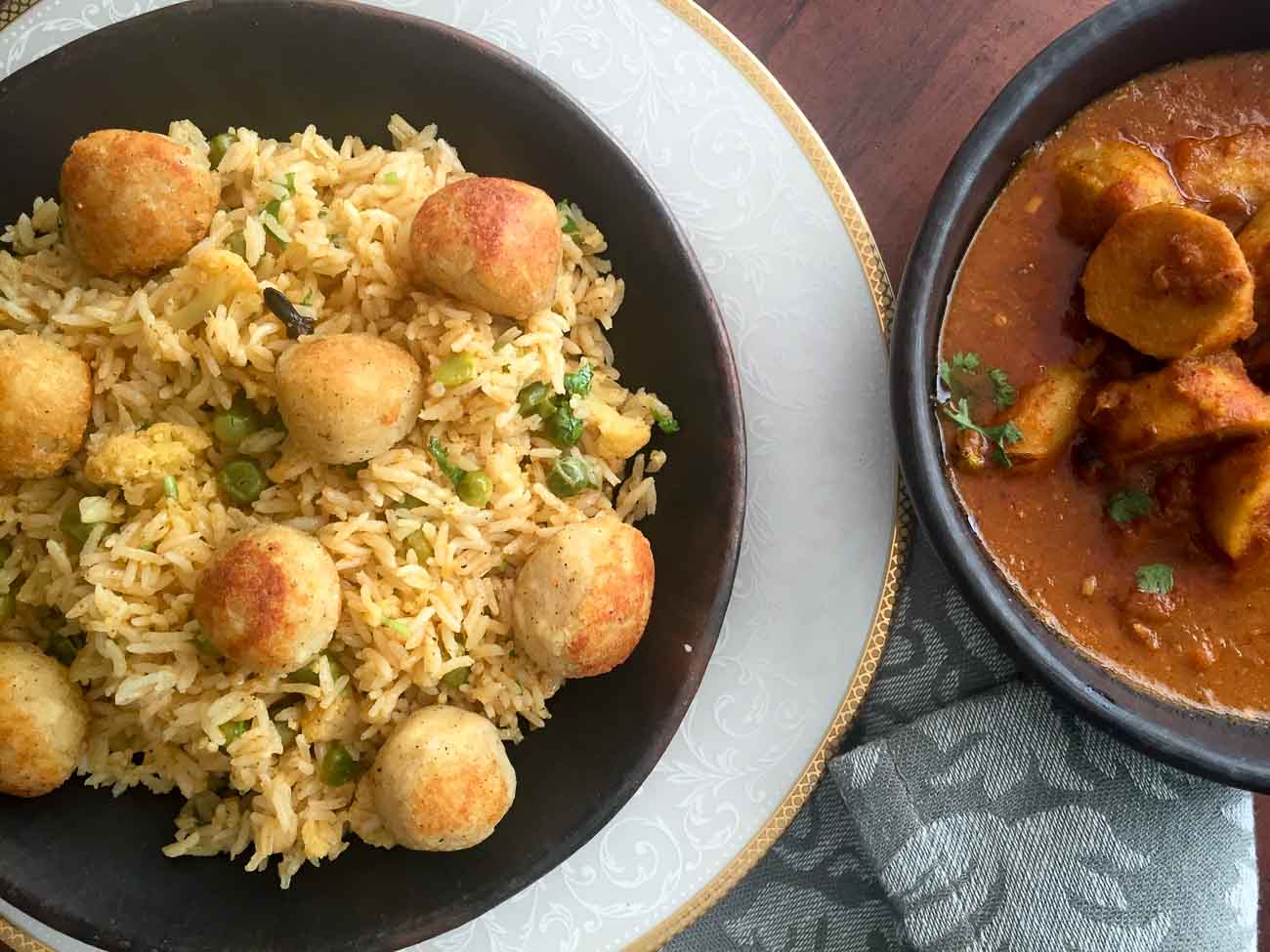 Motiya Chilman Pulao Recipe - Vegetable Rice Topped With Paneer Balls